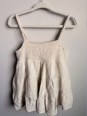 Little Bipsy Girls Tiered Strap tank top in Cream